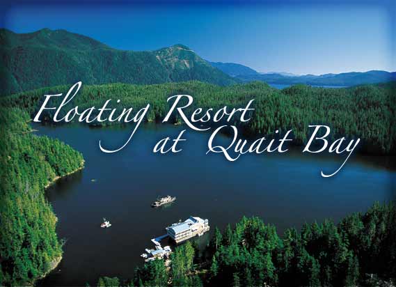 Floating Resort at Quait Bay, Vancouver Island, Canada