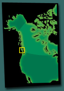Map - Vancouver Island, Canada, North America 