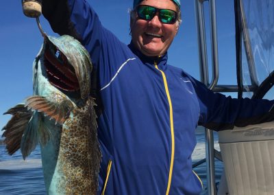 CWR Guest with Giant Blue Ling Cod