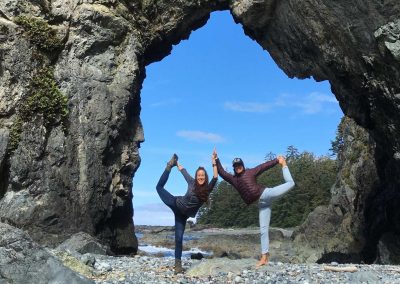 CWR Heli-Adventure Impromptu Remote Beach Yoga
