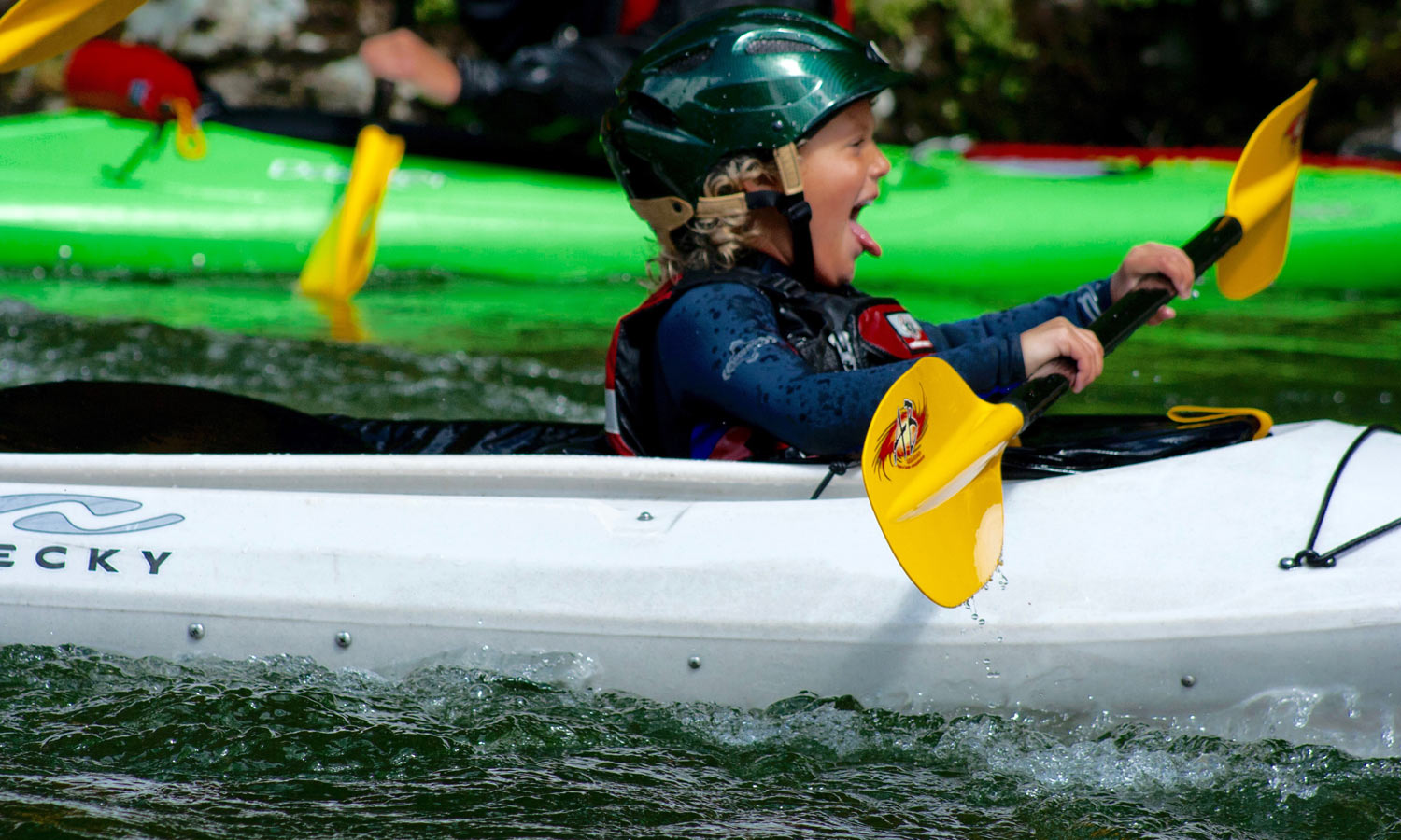 River Kayaking Little Girl